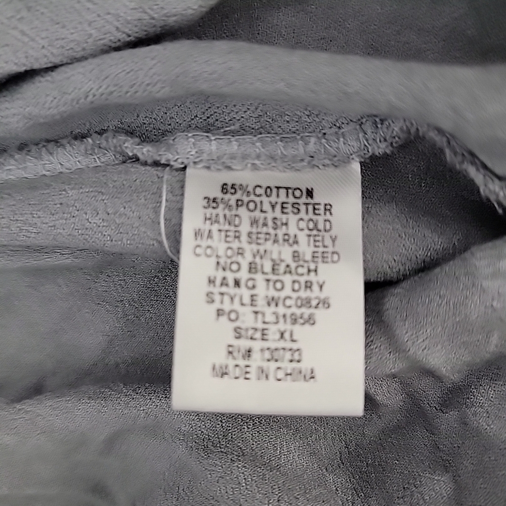 Umgee Washed Charcoal Gray Long Sleeve Tunic Top Size XL EUC - Picture 7 of 9